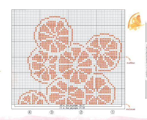 Носки с апельсинами: схема 